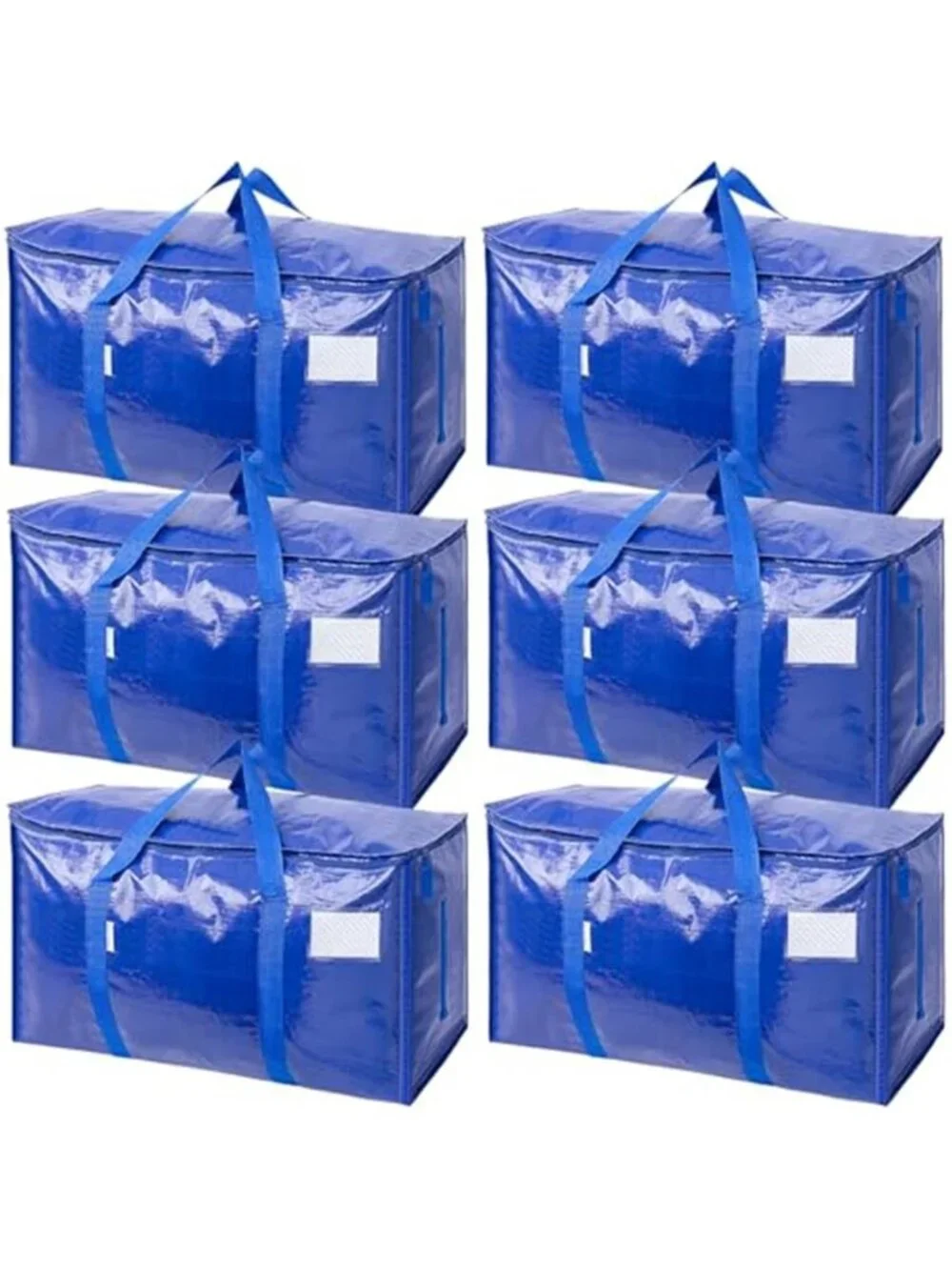 6 Pack Extra Large Moving Bags Heavy Duty with Zippers & Carrying Handles